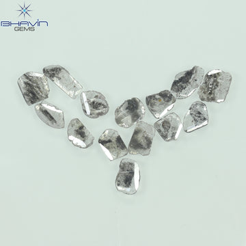 2.60 CT (14 Pcs) Slice Natural Diamond Salt And Pepper Color Clarity I3 (7.98 MM)