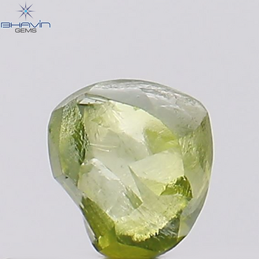 0.32 CT, Rough Shape, Natural Diamond, Green Color, SI1 Clarity (3.92 MM)