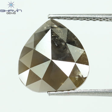 3.02 CT Pear Shape Natural Loose Diamond Brown Color I3 Clarity (10.25 MM)