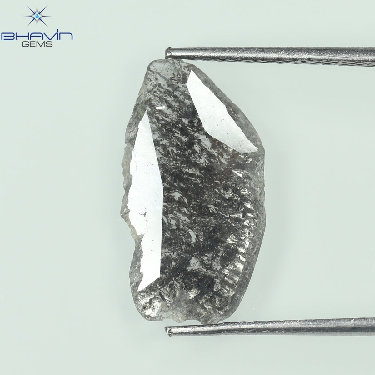1.23 CT Slice Natural Diamond Salt And Pepper Color Clarity I3 (14.00 MM)