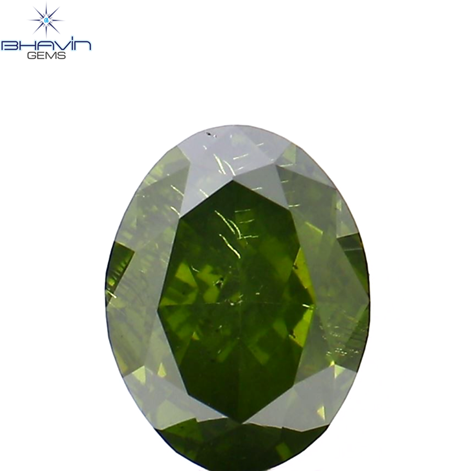 1.04 CT Oval Shape Natural Diamond Green Color SI2 Clarity (7.00 MM)