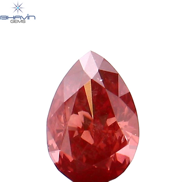 0.23 CT Natural Pear Diamond Enhanced Pink Color Clarity VS2 (4.72 MM)