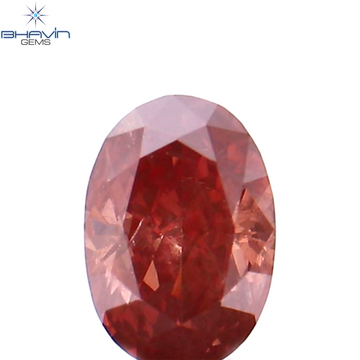 0.19 CT Natural Oval Diamond Enhanced Pink Color Clarity SI1 (4.16 MM)
