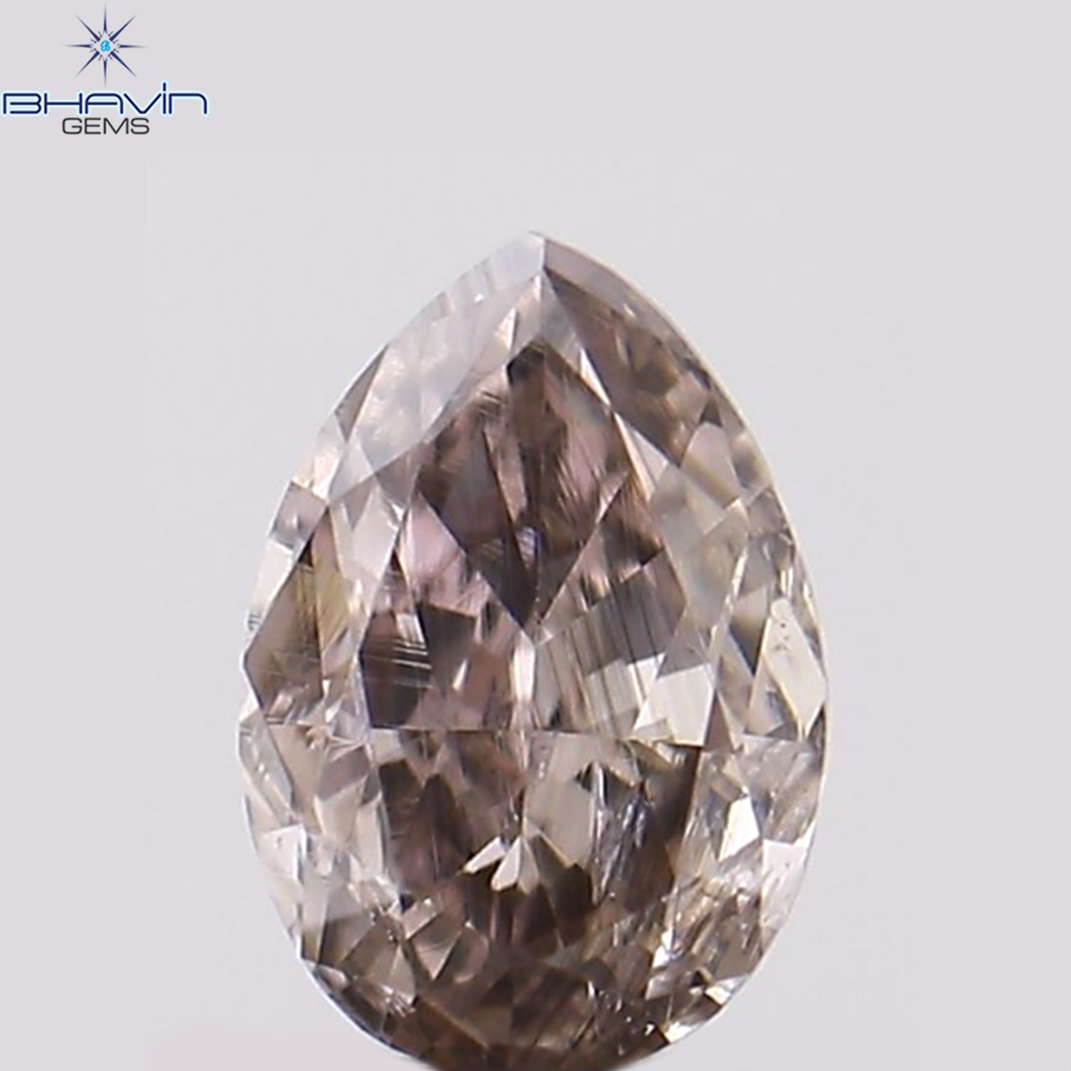 0.20 CT Pear Shape Natural Diamond Pink Color SI1 Clarity (4.32 MM)