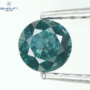 0.25 CT Natural Round Diamond Enhanced Blue Color Clarity I3 (3.94 MM)