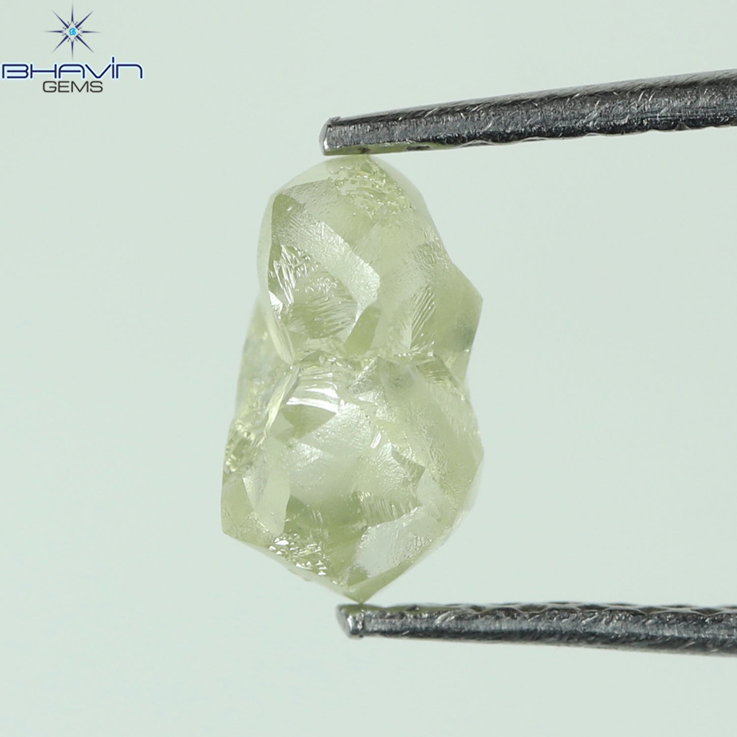0.86 CT Rough Shape Natural Diamond Yellow Color VS2 Clarity (6.89 MM)