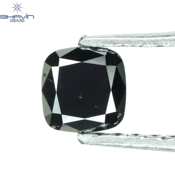 0.46 CT Natural Cushion Diamond Enhanced Black Color Clarity Opaque (4.20 MM)