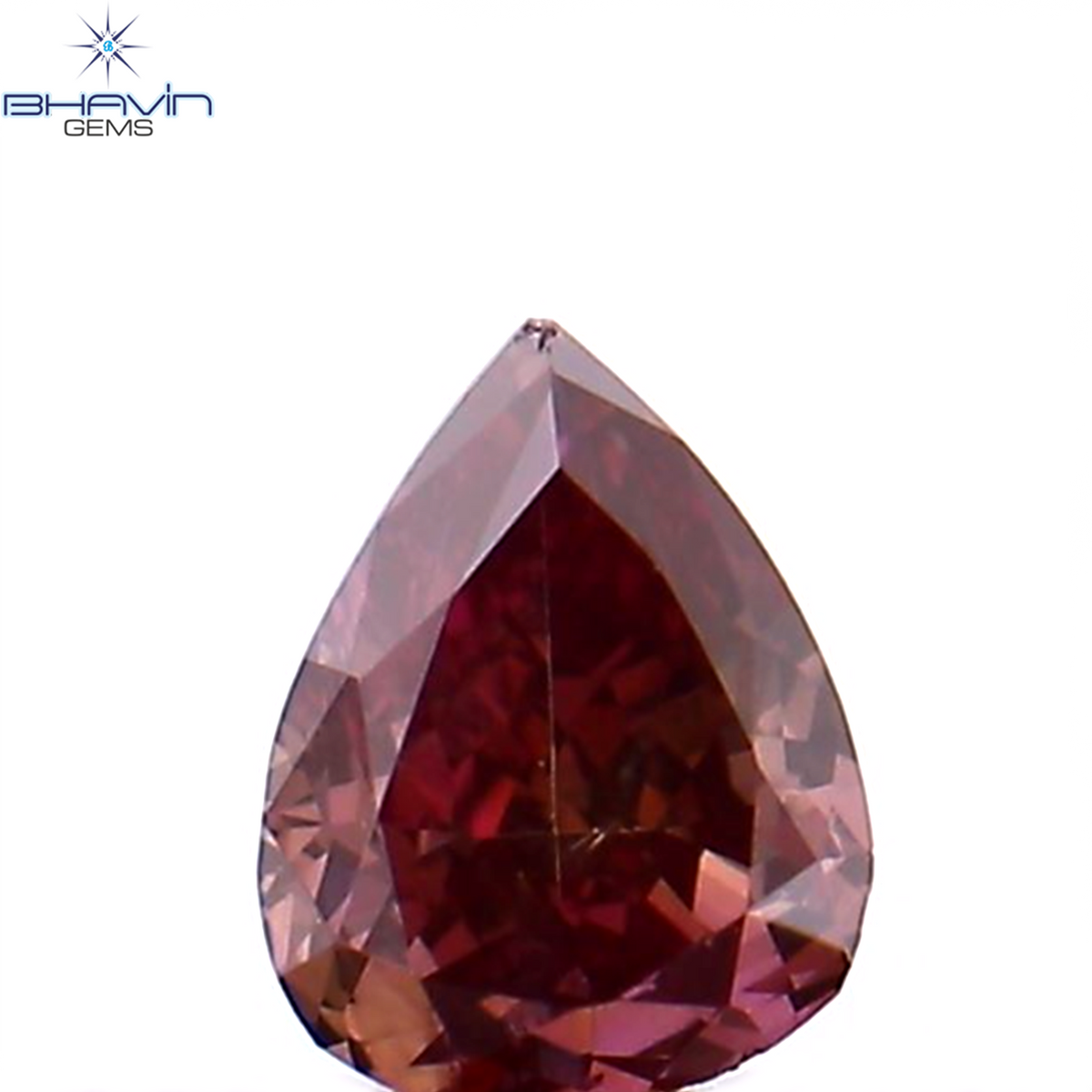 0.13 CT Natural Pear Diamond Enhanced Pink Color Clarity VS1 (3.60 MM)
