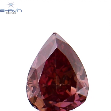 0.13 CT Natural Pear Diamond Enhanced Pink Color Clarity VS1 (3.60 MM)