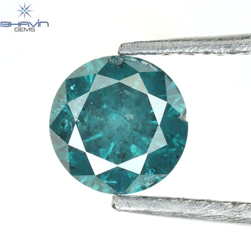 0.45 CT ラウンド ダイヤモンド ナチュラル ルース ダイヤモンド ブルー カラー I3 クラリティ (4.75 MM)