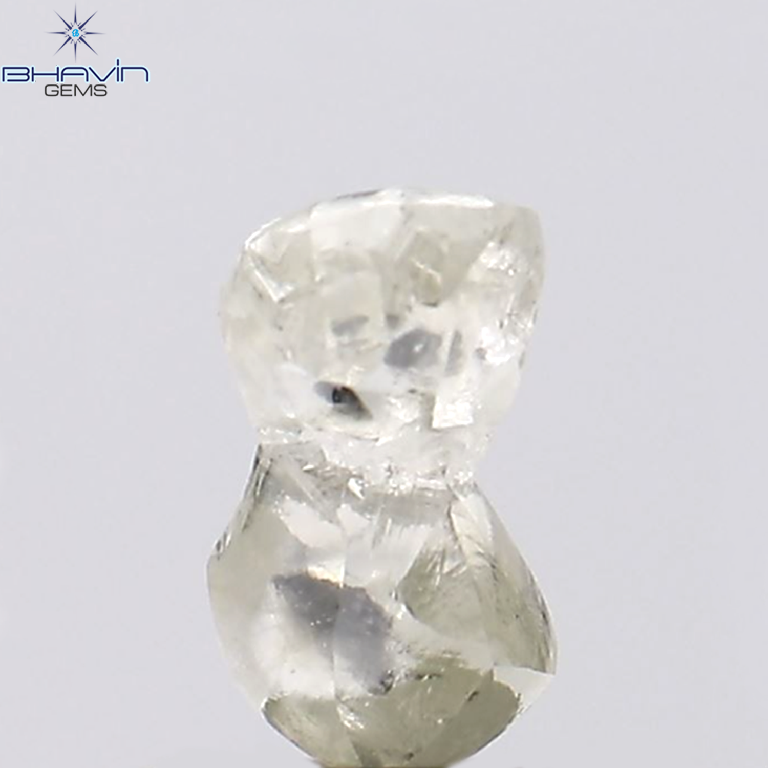 0.78 CT Rough Shape Natural Diamond White Color I2 Clarity (6.96 MM)