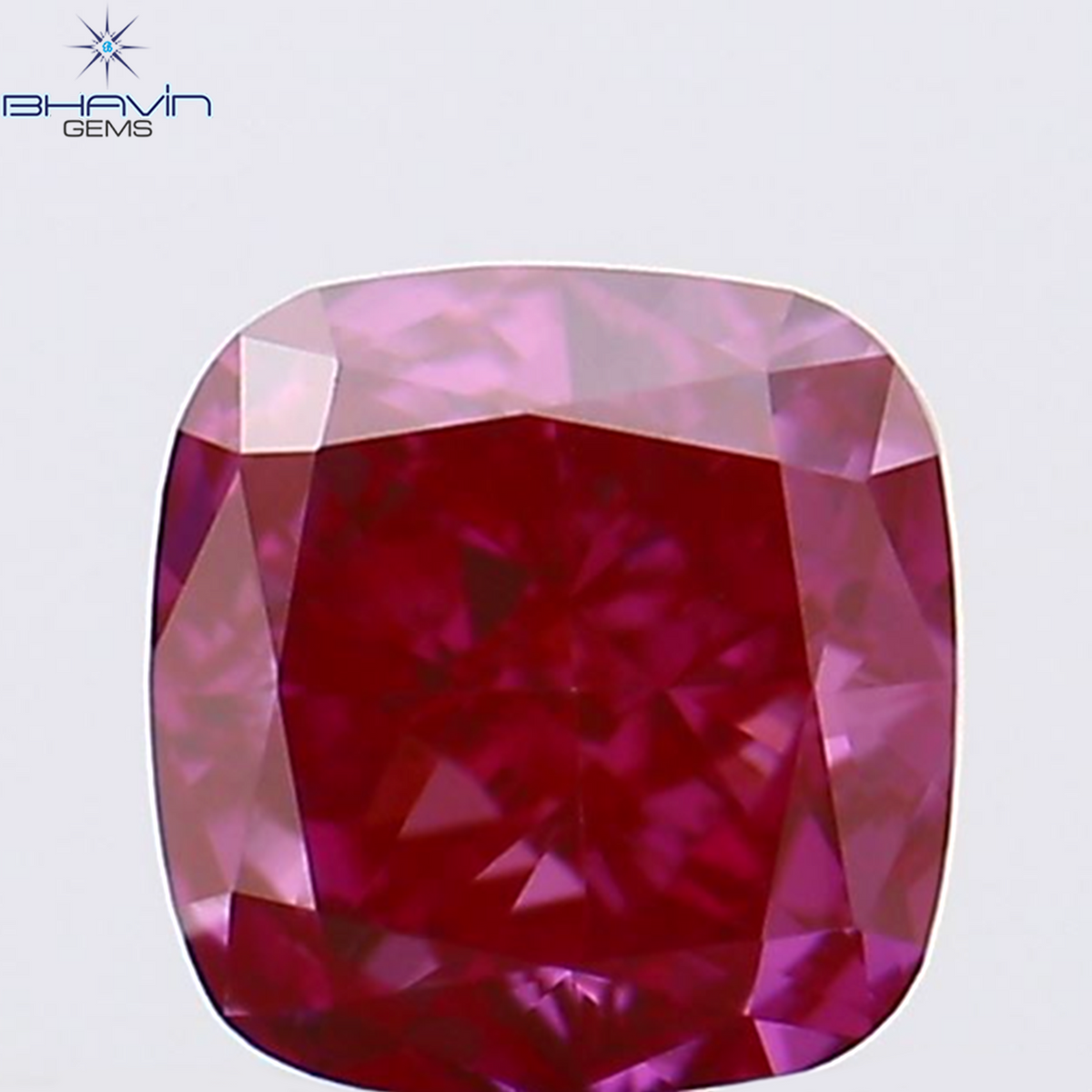 0.19 CT Natural Cushion Diamond Enhanced Pink Color Clarity VS1 (3.36 MM)