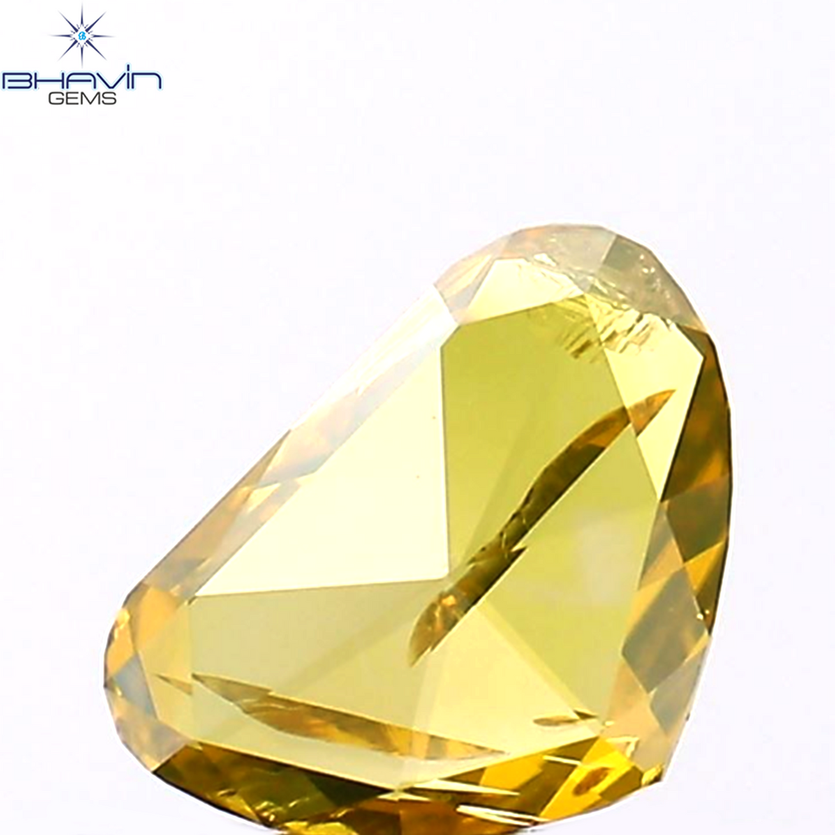0.25 CT Natural Heart Diamond Enhanced Yellow Color Clarity I2 (5.43 MM)