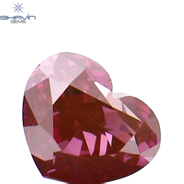 0.20 CT Natural Heart Diamond Enhanced Pink Color Clarity VS1 (3.73 MM)