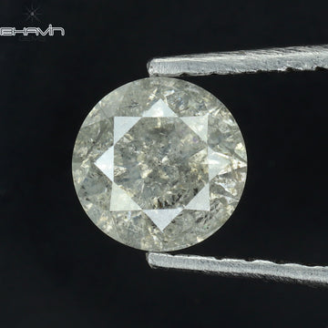 0.53 CT ラウンド シェイプ ナチュラル ルース ダイヤモンド ホワイト カラー I3 クラリティ (5.18 MM)