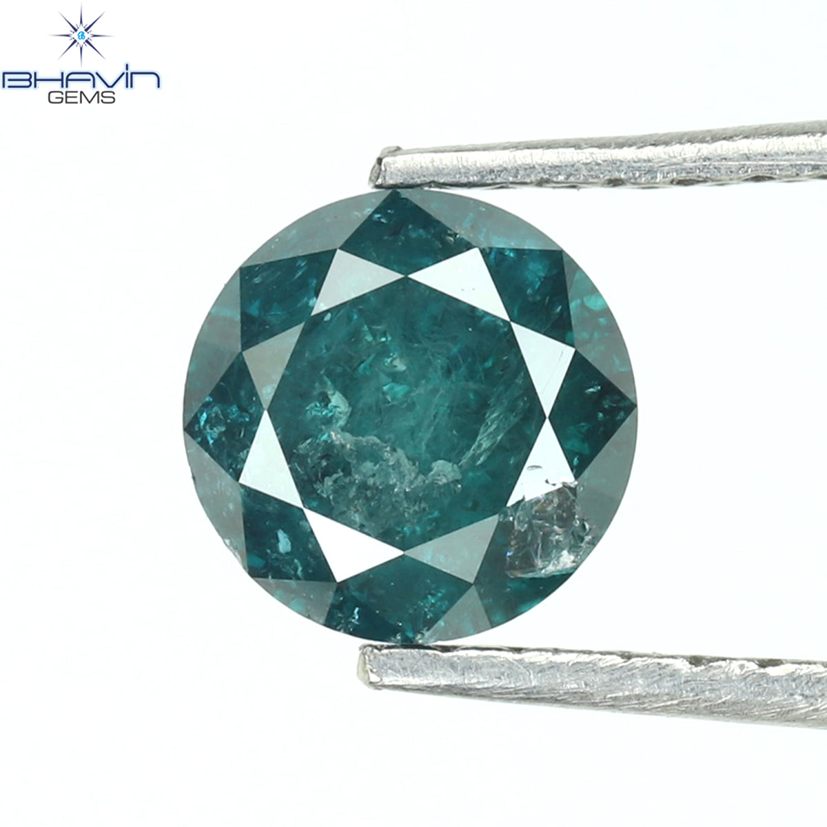 0.71 CT Natural Round Diamond Enhanced Blue Color Clarity I3 (5.65 MM)