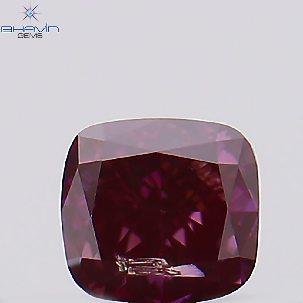 0.10 CT、クッション ダイヤモンド、ピンク色、天然ルース ダイヤモンド、クラリティ SI2、(2.66 MM)