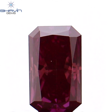 0.25 CT Natural Radiant Diamond Enhanced Pink Color Clarity VS1 (4.55 MM)