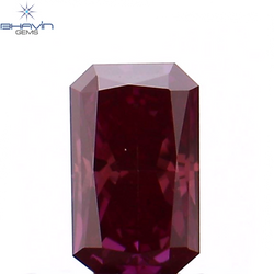 0.25 CT ラディアント シェイプ ナチュラル ダイヤモンド ピンク色 VS1 クラリティ (4.55 MM)