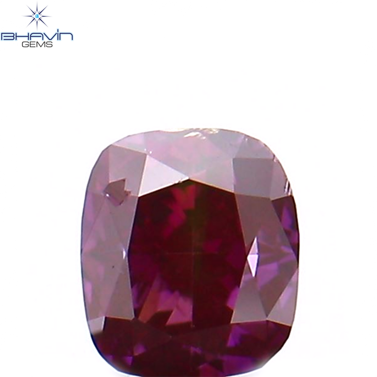 0.13 CT Natural Cushion Diamond Enhanced Pink Color Clarity SI1 (2.98 MM)