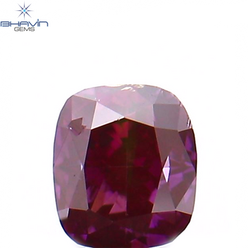 0.13 CT Natural Cushion Diamond Enhanced Pink Color Clarity SI1 (2.98 MM)