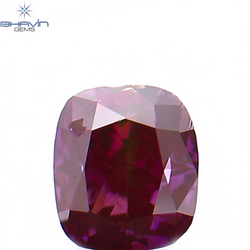 0.13 CT Cushion Shape Natural Loose Diamond Enhanced Pink Color SI1 Clarity (2.98 MM)