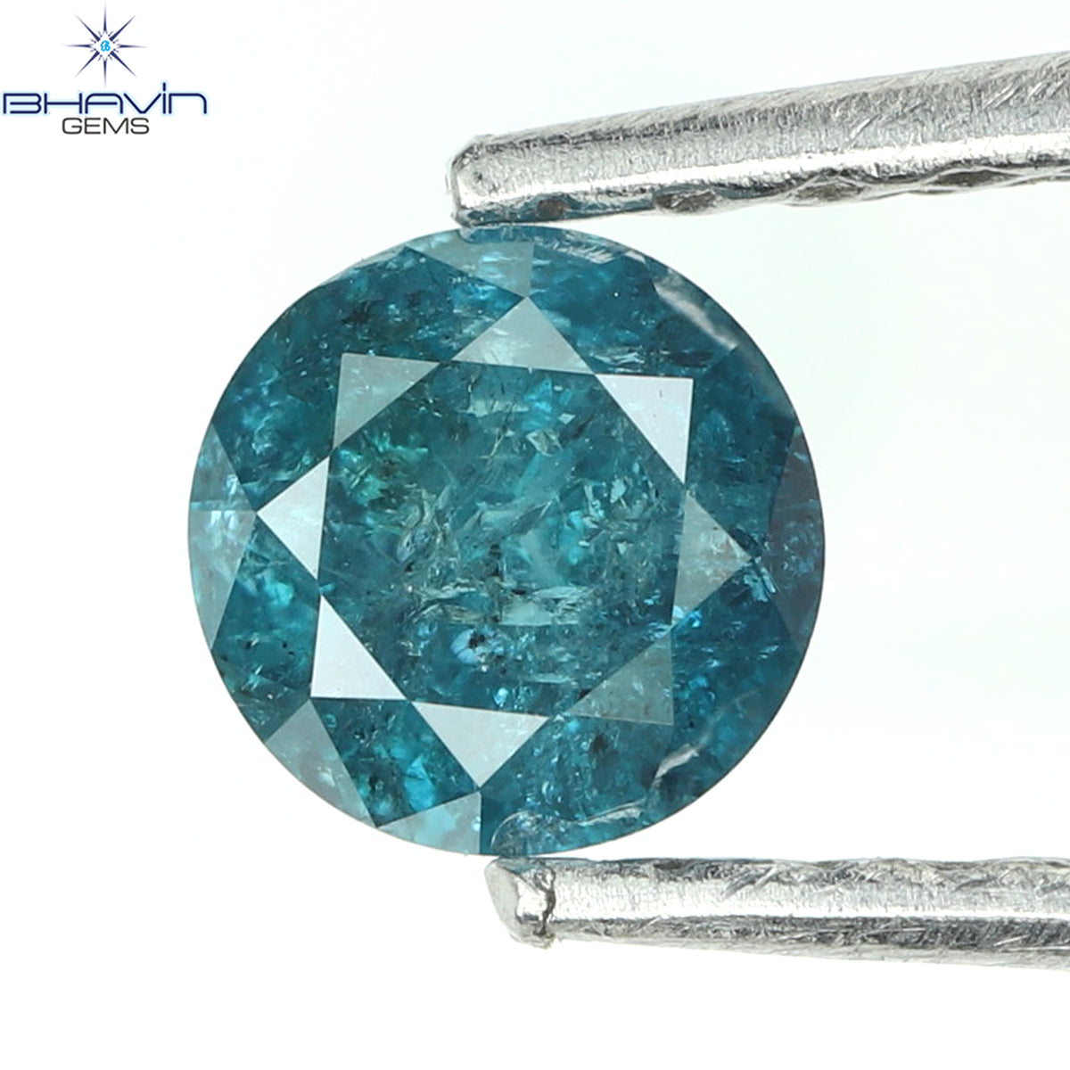 0.27 CT Natural Round Diamond Enhanced Blue Color Clarity I3 (4.10 MM)