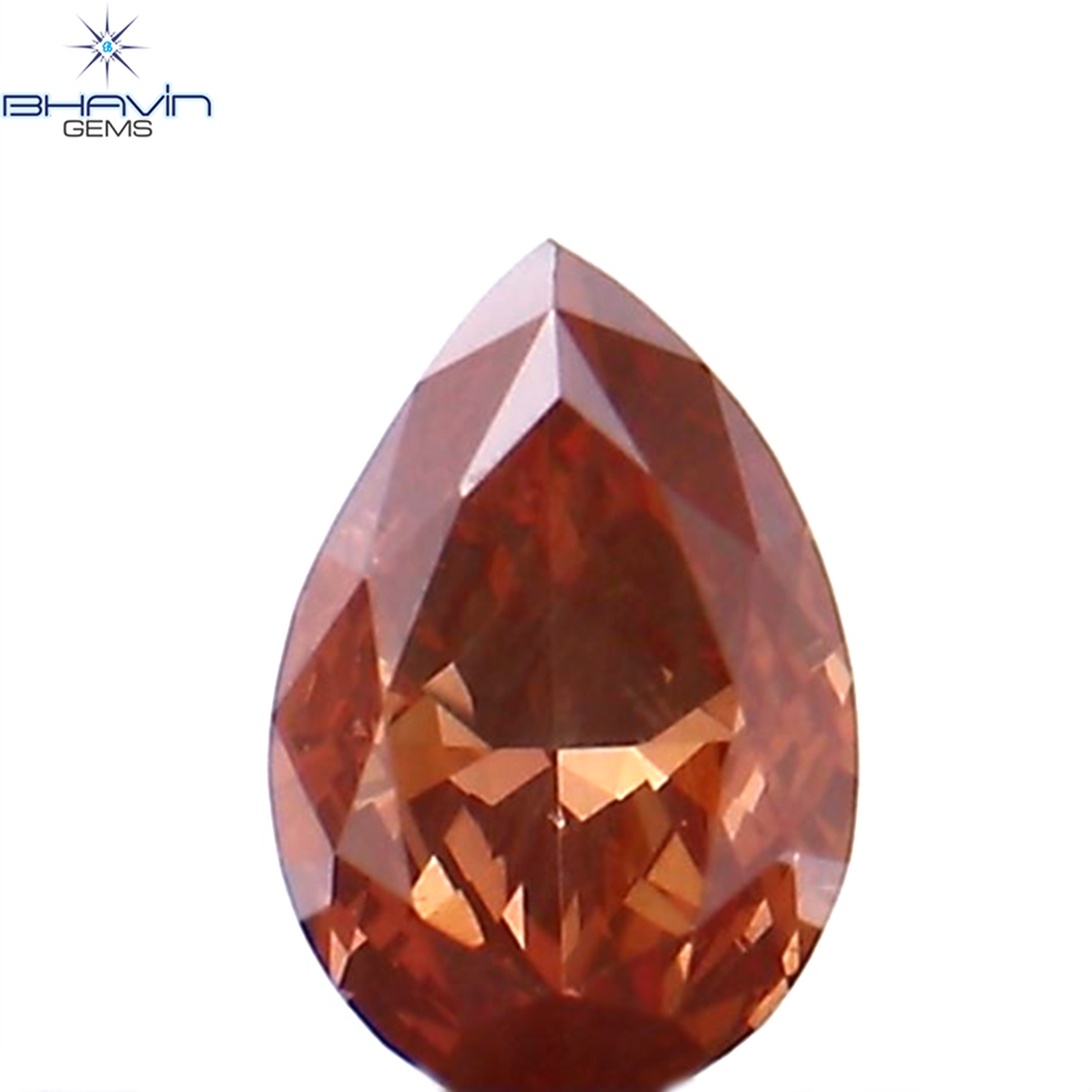 0.11 CT Natural Pear Diamond Enhanced Pink Color Clarity VS2 (3.80 MM)