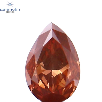 0.11 CT Natural Pear Diamond Enhanced Pink Color Clarity VS2 (3.80 MM)
