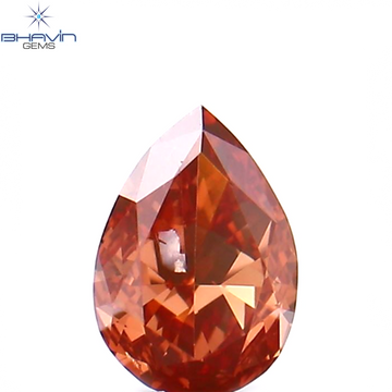 0.12 CT Natural Pear Diamond Enhanced Pink Color Clarity SI2 (3.86 MM)