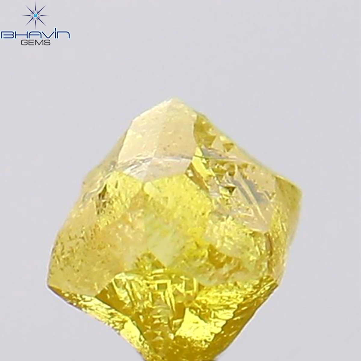 0.19 CT Natural Rough Diamond Vivid Yellow Color Clarity VS1 (2.51 MM)