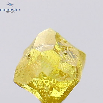 0.19 CT Natural Rough Diamond Vivid Yellow Color Clarity VS1 (2.51 MM)
