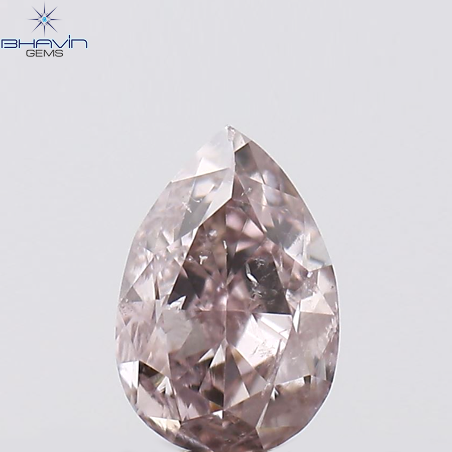0.05 CT ペアシェイプ ナチュラル ダイヤモンド ピンク色 SI1 クラリティ (2.95 MM)