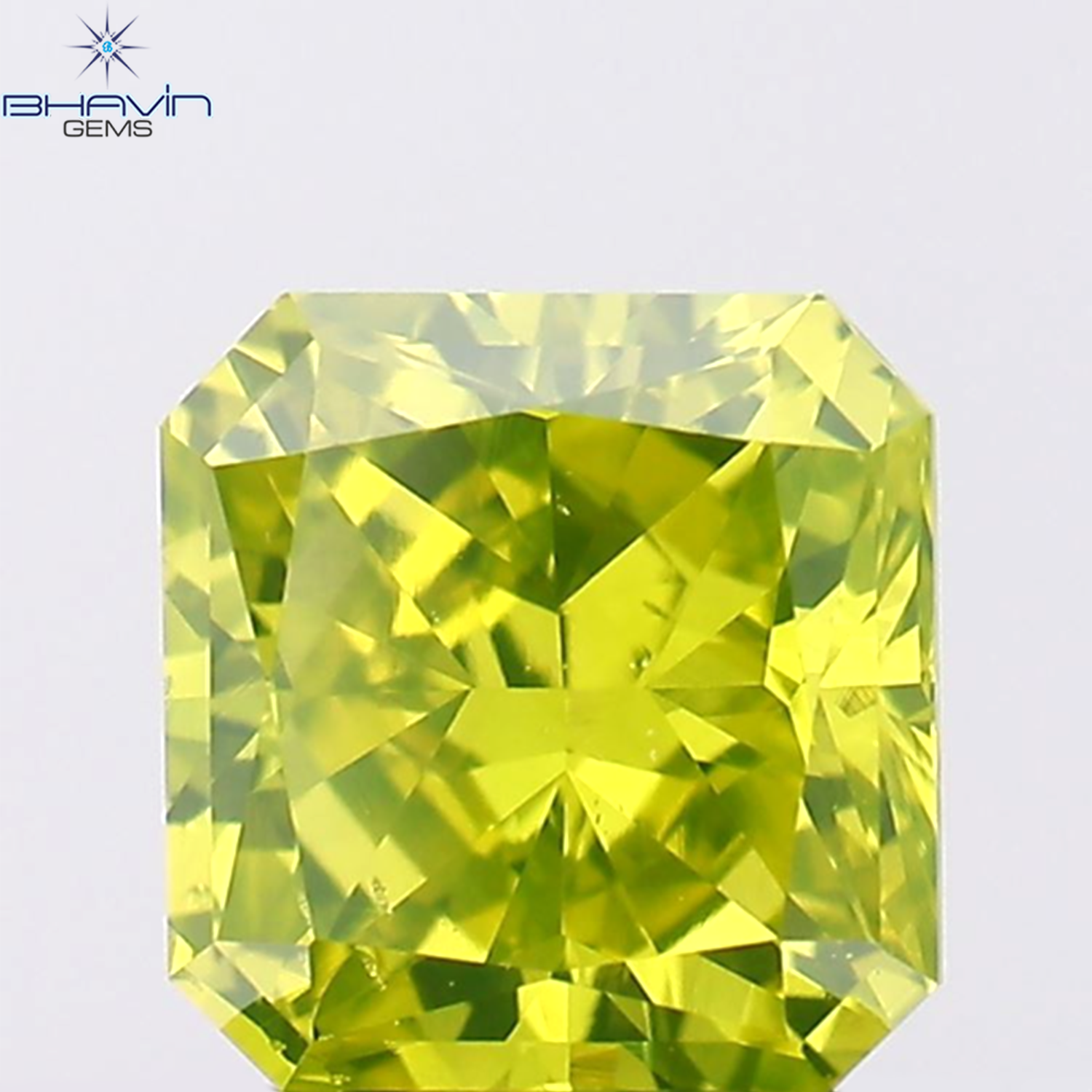 0.98 CT Radiant Shape Natural Diamond Green Color VS1 Clarity (5.47 MM)
