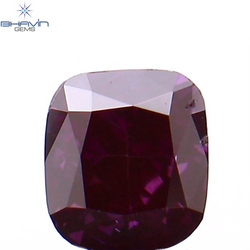 0.21 CT クッション シェイプ ナチュラル ルース ダイヤモンド 強化ピンク色 VS2 クラリティ (3.36 MM)