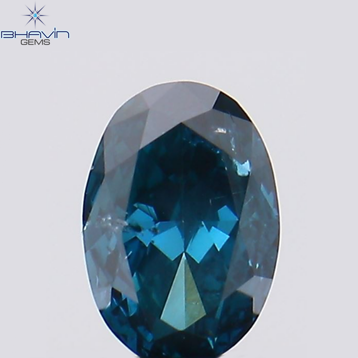 0.19 CT Natural Oval Diamond Enhanced Blue Color Clarity SI1 (4.26 MM)