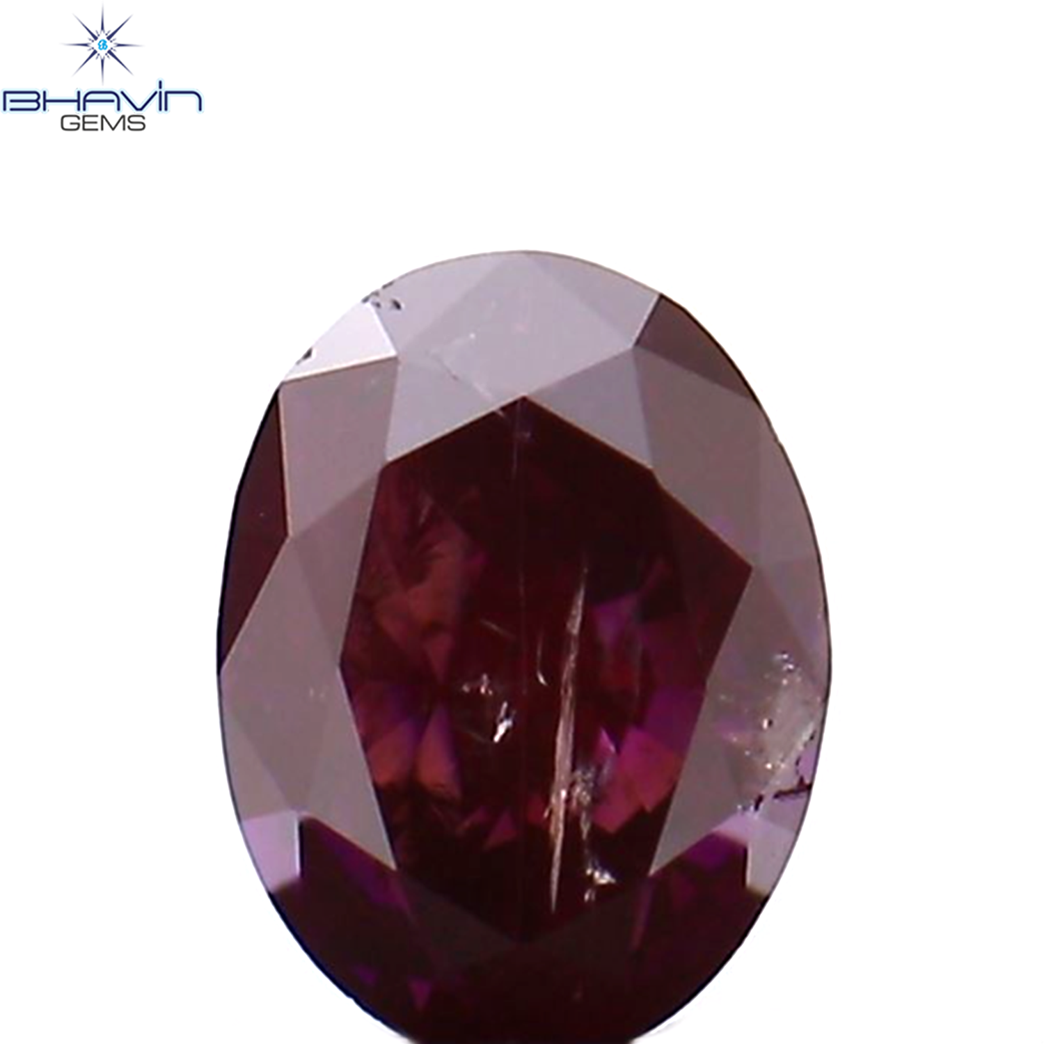 0.23 CT Oval Shape Natural Diamond Pink Color I2 Clarity (4.15 MM)