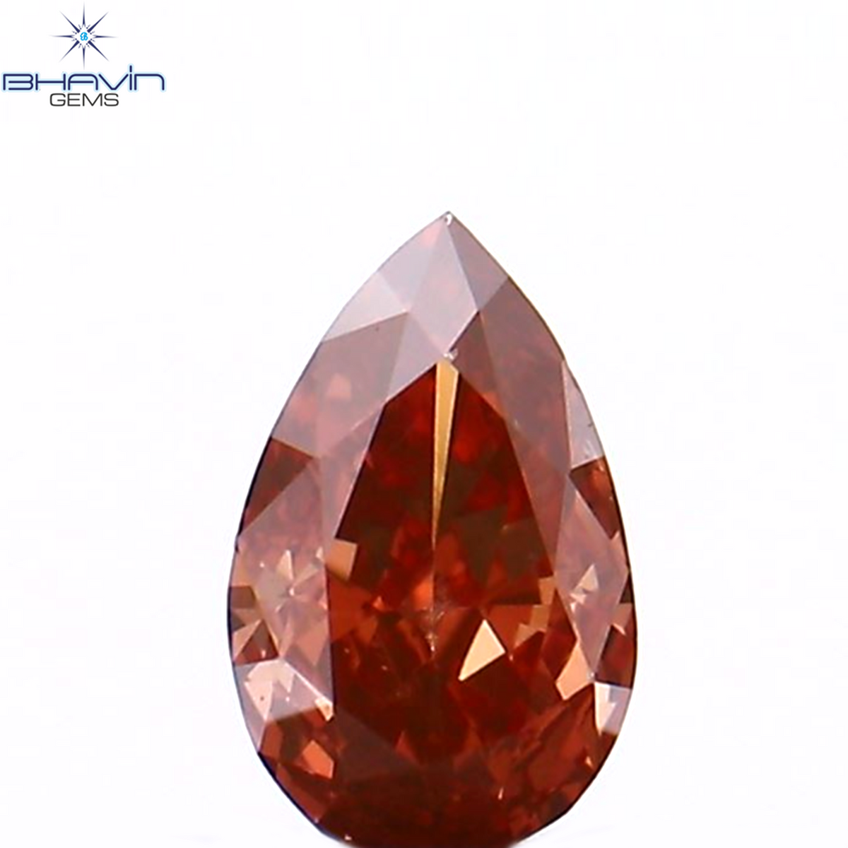 0.14 CT Natural Pear Diamond Enhanced Pink Color Clarity VS2 (4.15 MM)