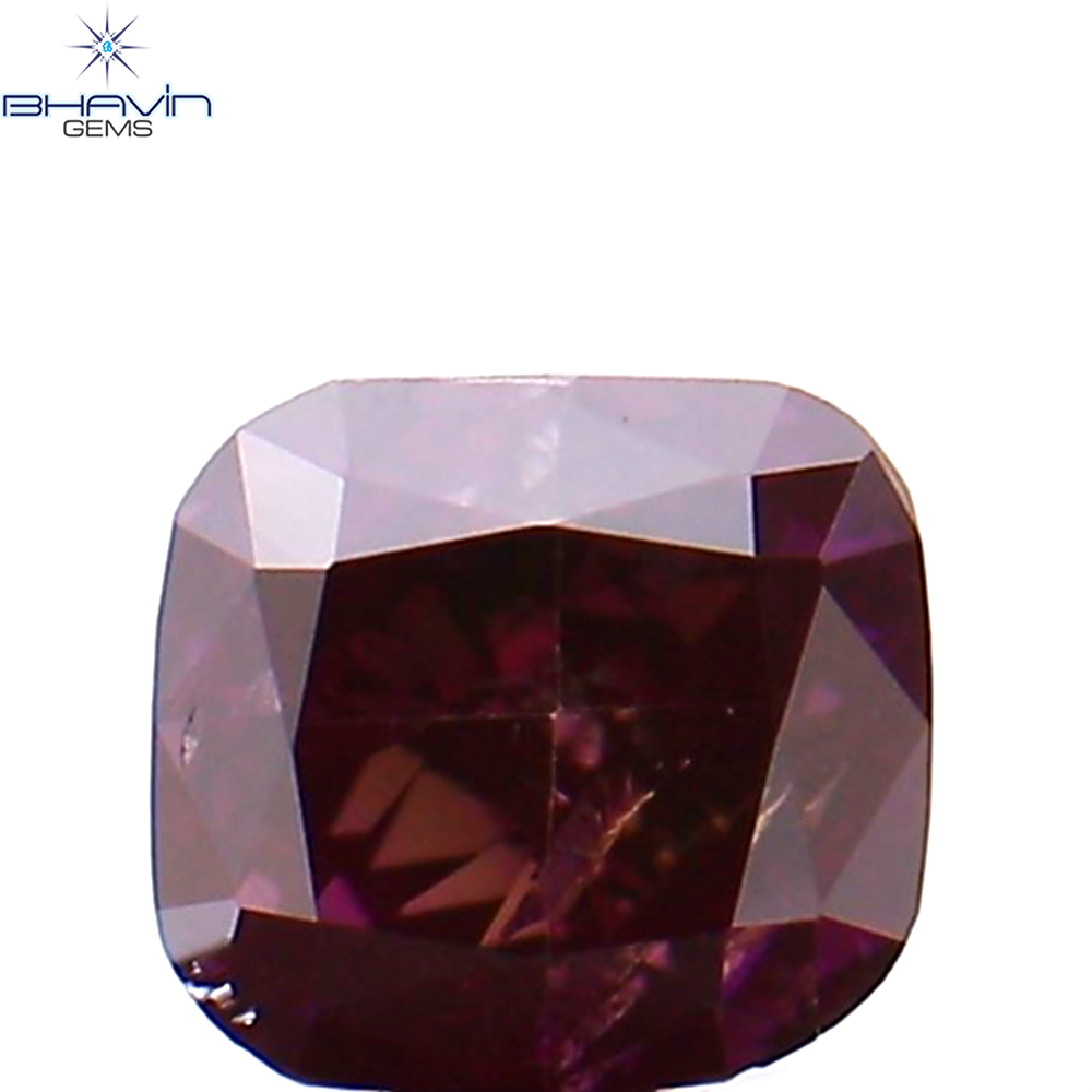 0.19 CT クッション シェイプ ナチュラル ルース ダイヤモンド 強化ピンク色 SI1 クラリティ (3.20 MM)