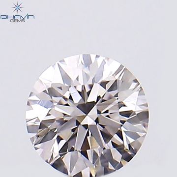 0.09 CT Natural Round Diamond Pink Color Clarity VS2 (2.63 MM)