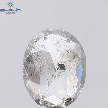 1.22 CT Oval Shape Natural Diamond White (Salt And Pepper) Color I3 Clarity (7.56 MM)