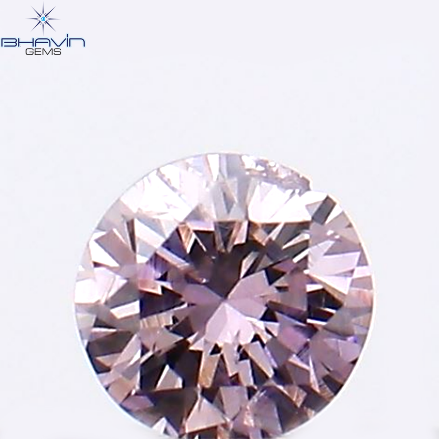 0.04 CT Round Shape Natural Diamond Pink Color SI1 Clarity (2.21 MM)