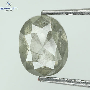1.27 CT オーバルシェイプ ナチュラル ルース ダイヤモンド ホワイト ミルキー カラー I3 クラリティ (7.09 MM)