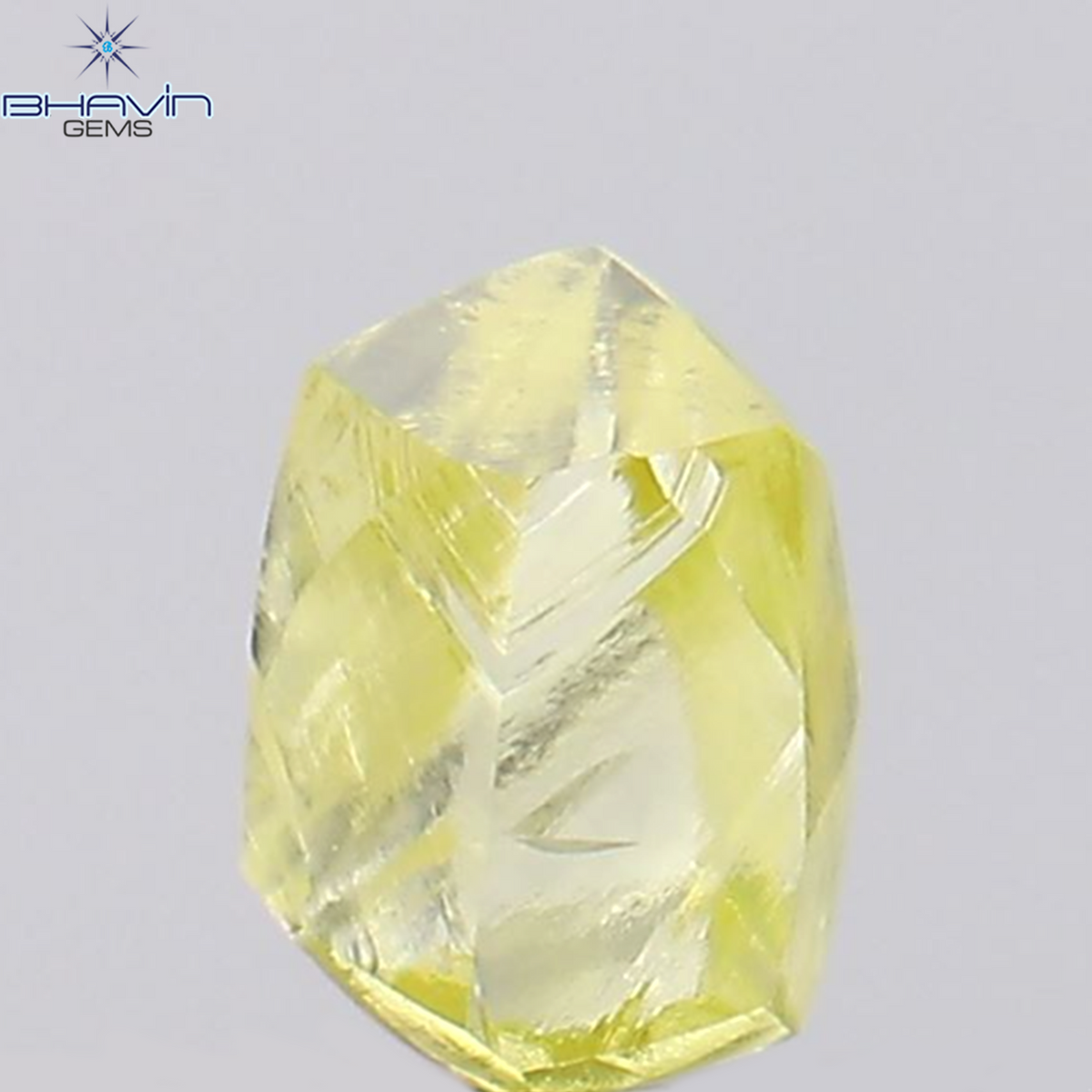 0.20 CT Natural Rough Diamond Yellow Color Clarity VS1 (3.73 MM)