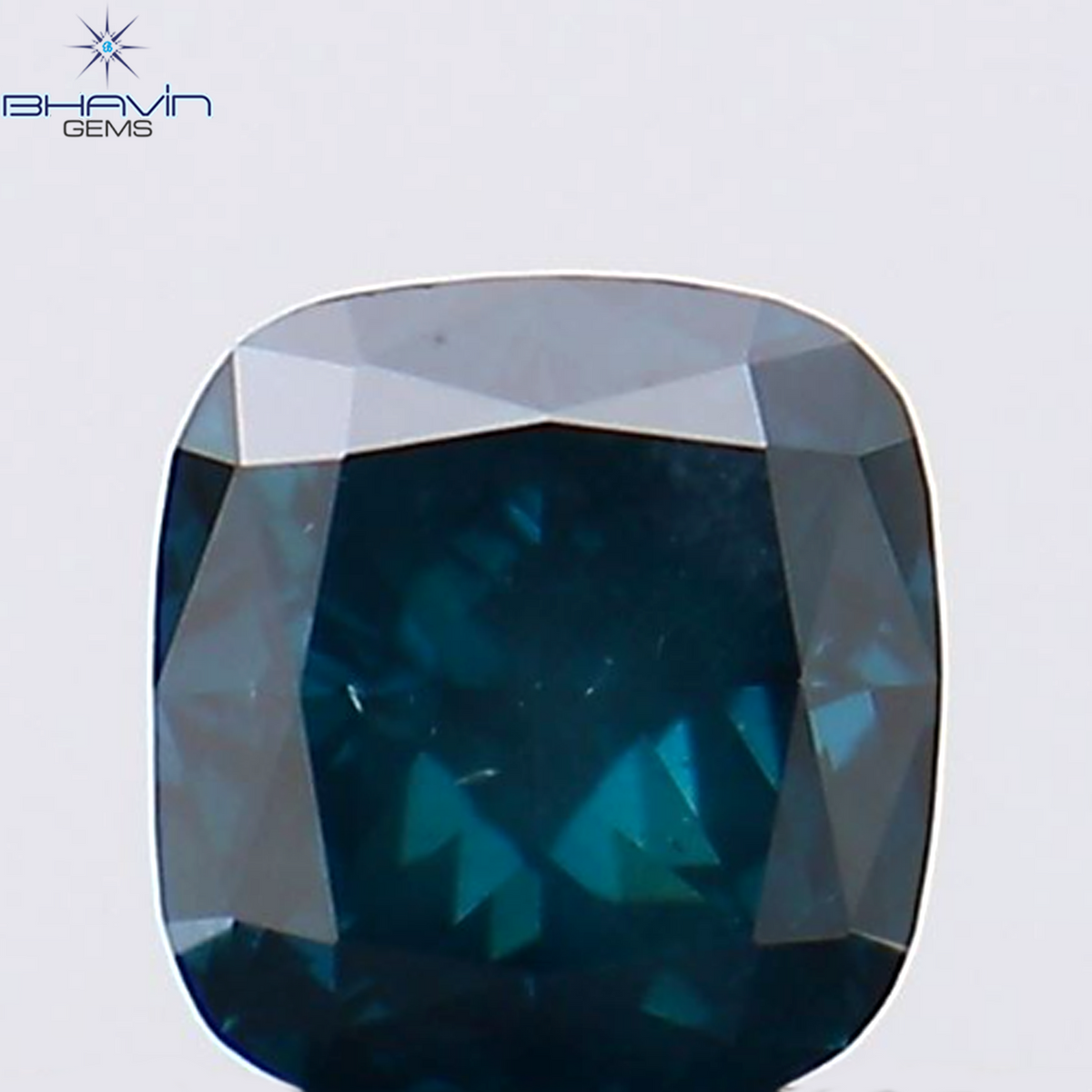 0.22 CT クッション シェイプ ナチュラル ダイヤモンド ブルー カラー VS2 クラリティ (3.53 MM)