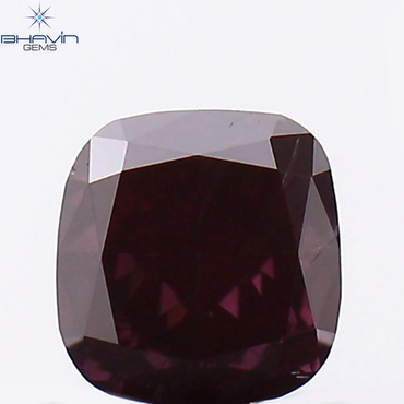 0.46 CT クッション シェイプ ナチュラル ルース ダイヤモンド ピンク色 VVS1 クラリティ (4.45 MM)