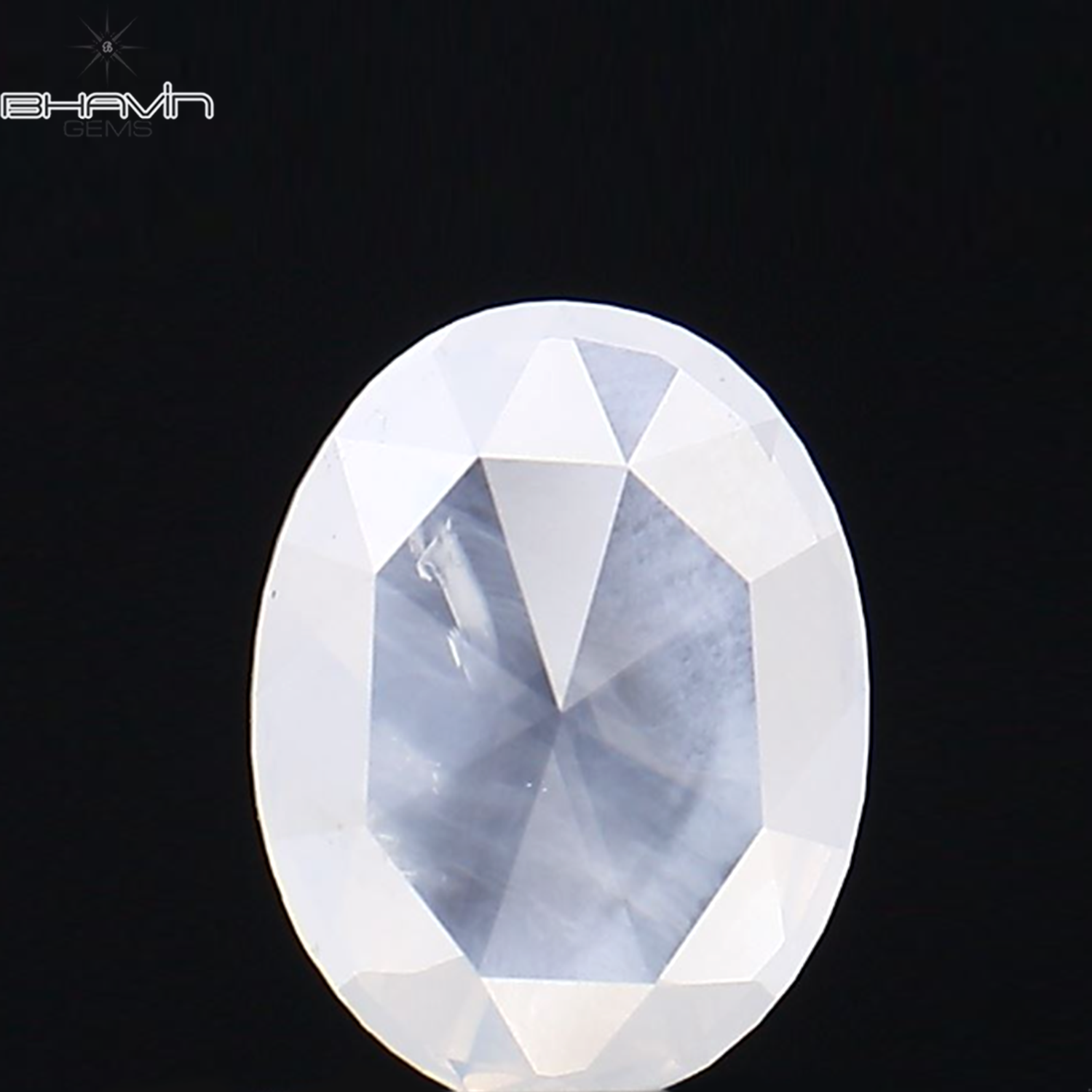 0.64 CT Rose Oval Shape Natural Diamond White Color SI2 Clarity (7.00 MM)