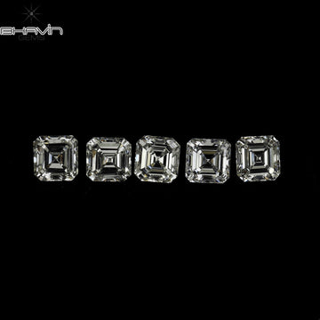0.15 CT Natural Asscher Diamond White (G+) Color Clarity VVS-VS (3.00 MM)