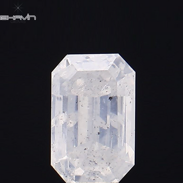 0.21 CT エメラルド シェイプ ナチュラル ダイヤモンド オレンジ色 VS2 クラリティ (3.86 MM)