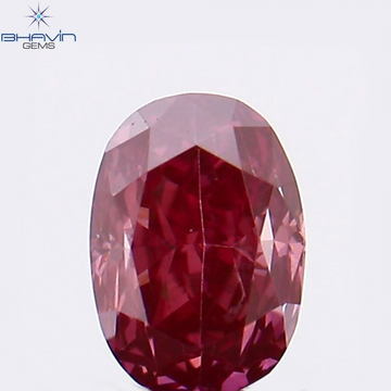 0.17 CT Natural Oval Diamond Enhanced Pink Color Clarity VS1 (3.75 MM)